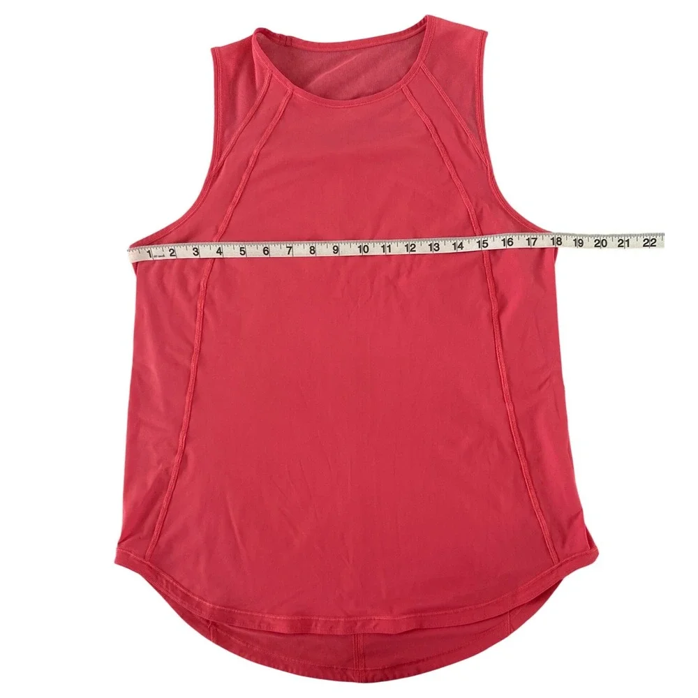 Lululemon Sculpt Tank Top Cape Red Mesh Back Size 10 Athletic Activewear Workout